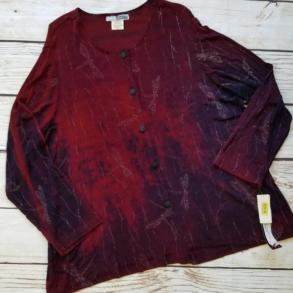 Vintage CM Shapes NWT Deadstock Dragonfly Blouse - Picture 10 of 11